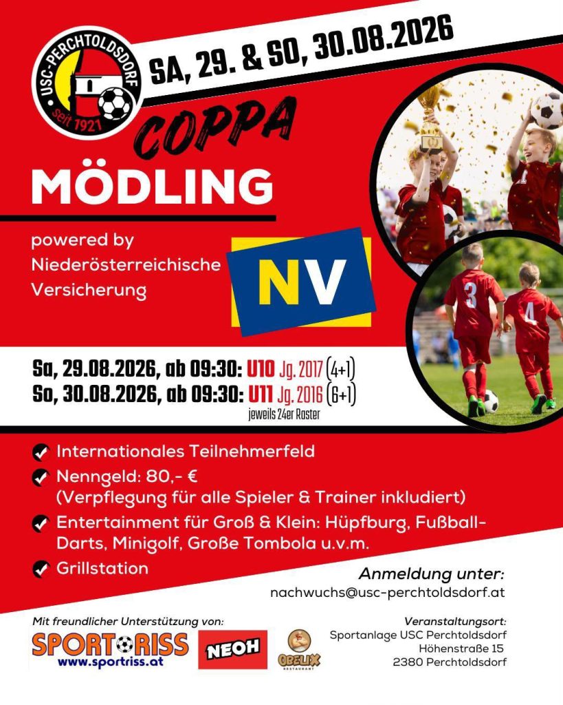 Perchtoldsdorf wird zum Hotspot für den Nachwuchs-Fußball