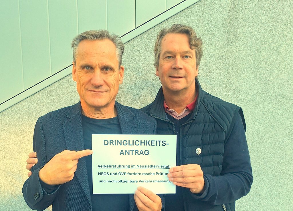 Verkehrsführung im Neusiedlerviertel: NEOS und ÖVP fordern rasche Prüfung und nachvollziehbare Verkehrsmessung