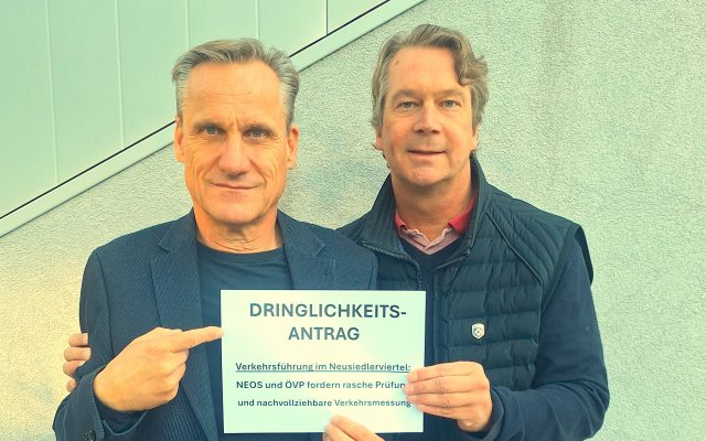 Verkehrsführung im Neusiedlerviertel: NEOS und ÖVP fordern rasche Prüfung und nachvollziehbare Verkehrsmessung