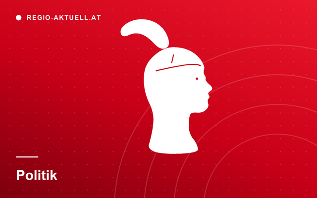 Regio-aktuell.at Platzhaltergrafik Politik: weiße Büste der Pallas Athene mit Helm auf rotem Grund