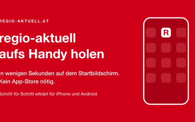 regio-aktuell als Web-App auf dem Handy-Startbildschirm